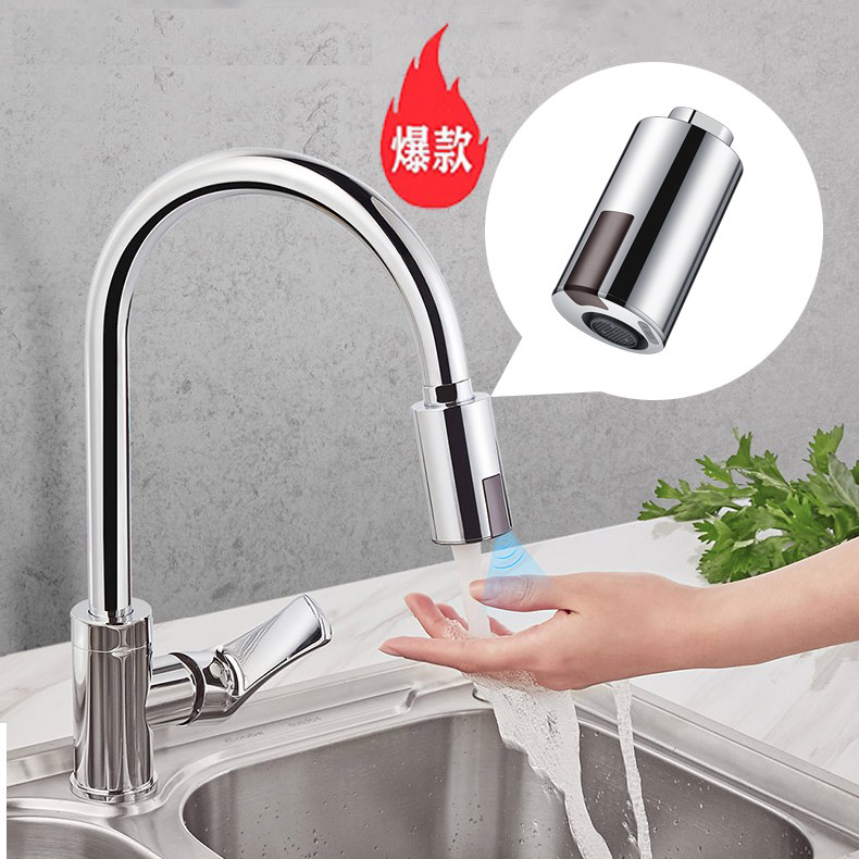 Induction Water-Saving Faucet, Fully Automatic Intelligent Hot and Cold Kitchen Household Non-Contact Water Dispenser, Water-Saving Certified