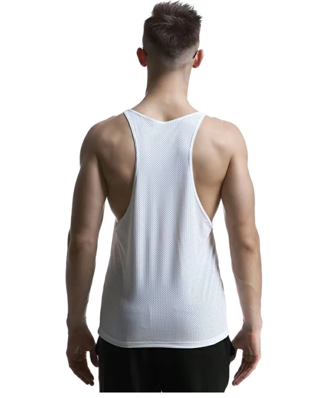 Vest nam Hibbing In kỹ thuật số thể thao mùa hè Thể dục thoáng khí Back Back Side Mở lớn Vest áo lót nam