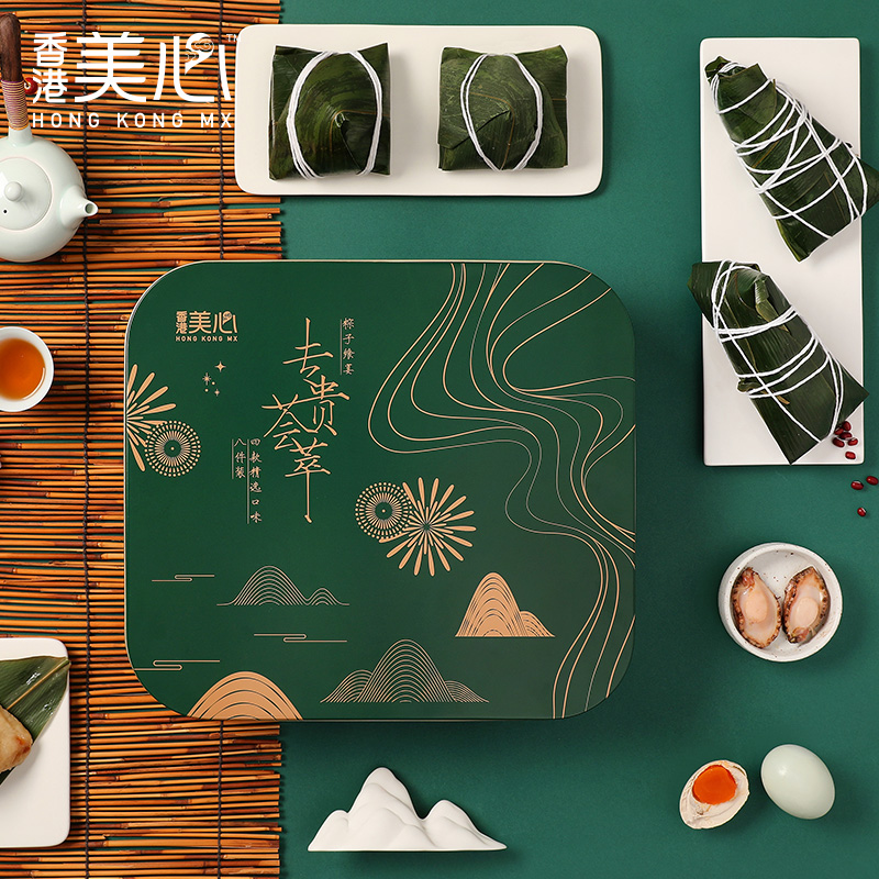 香港美心 专贵荟萃粽子礼盒 4味8只 共1360g 天猫优惠券折后￥218包邮（￥308-90）
