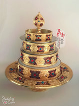 Painted alloy mandala plate enamel mandala plate mandala plate 6 inches