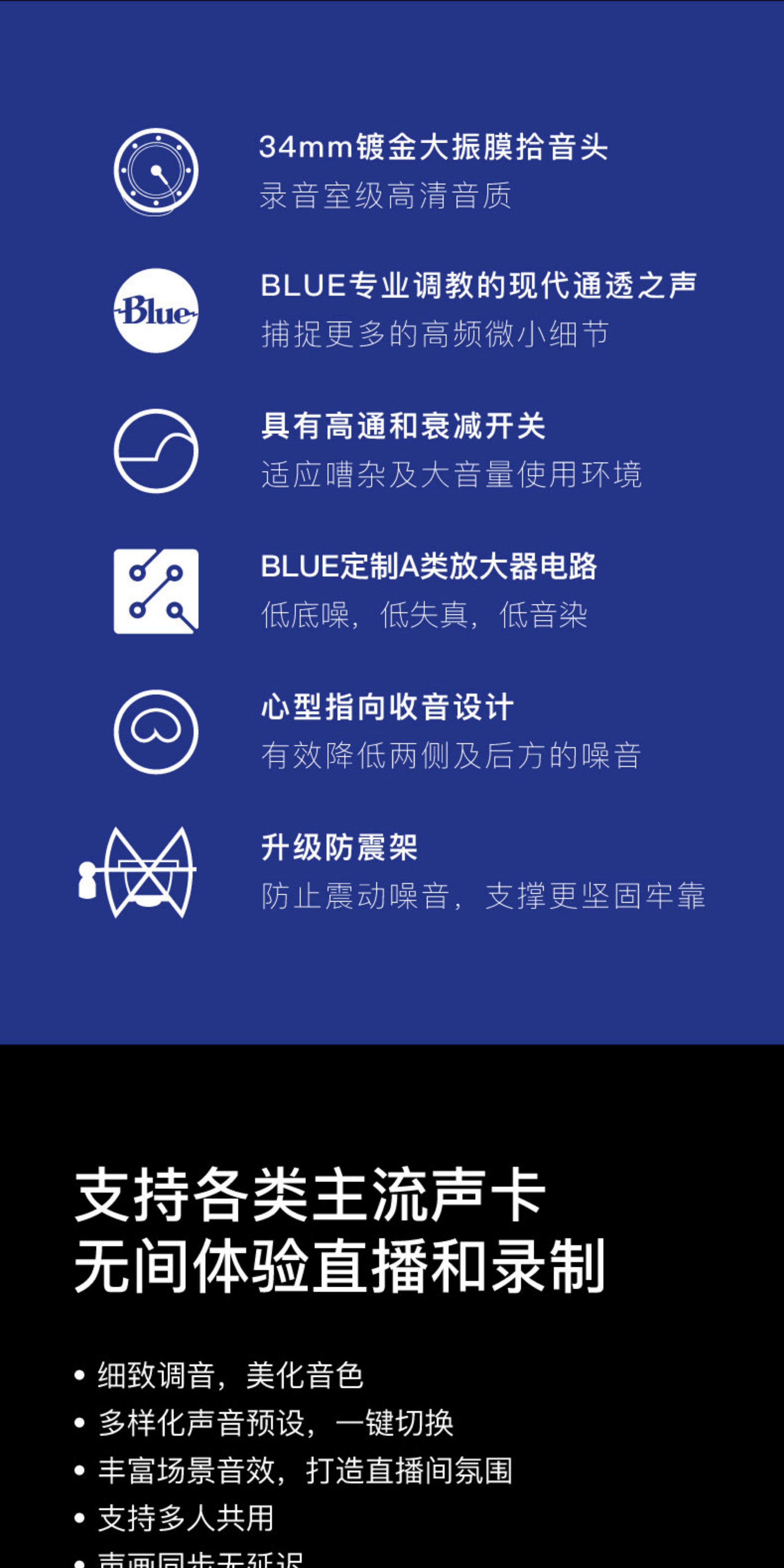 BlueBird SL蓝鸟电容式麦克风专业话筒直播游戏K歌录音说唱