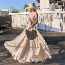 Sanya beach dress Super fairy sexy seaside travel photo holiday set dress Xishuangbanna Erhai clothes