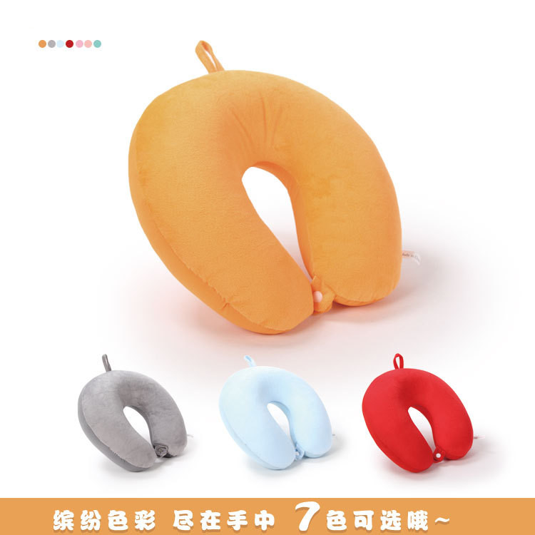 U-type pillow foam particle neck-guarded pillow for portable airplane travel pillow-neck pillow-cute nap-shaped pillow