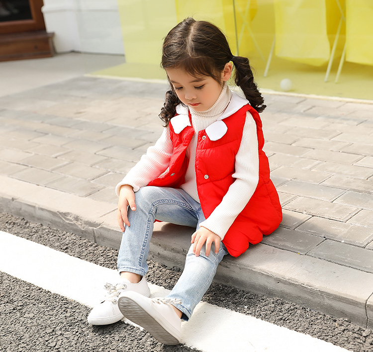 Áo vest nữ mùa xuân và mùa thu cho bé gái Hàn Quốc mùa đông trẻ em xuống mùa thu cotton đặc biệt cho bé 1-3 tuổi quần áo trẻ em