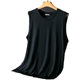 Vest men's hurdles seamless ice silk feel inner wear bottoming vest summer thin sports sweat fir t-shirt top clothes