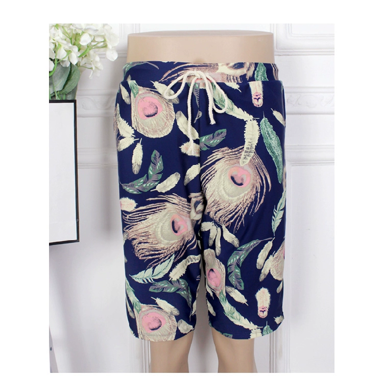 Quần đi biển quần lửng nam ống rộng giản dị năm quần Hàn Quốc Thái Lan quần short mùa hè quần nóng kỳ nghỉ bên bờ biển nhanh khô - Quần bãi biển