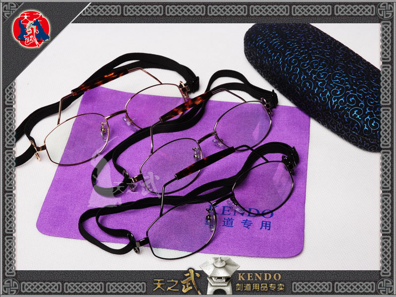 Tennobu Kendo special glasses frame high quality high strength stainless steel sweat erosion resistant gold and silver gun tricolor mirror box swab