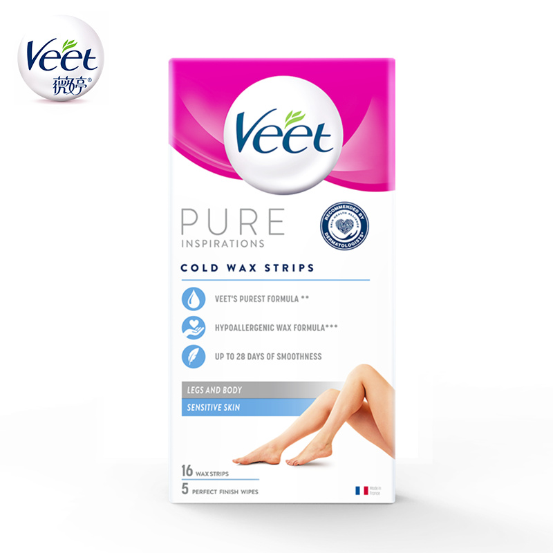 Veet Vitine delicate skin removed wax paper 16 pieces of 6 wax paper for men and women non permanent France