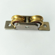 A kind of plastic steel push-pull sliding door pulley with ground rail smooth and durable real bearing real copper double groove wheel