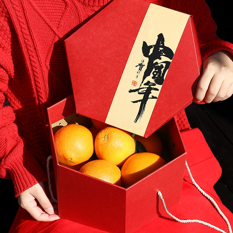 New Year gift box Packaging box Fruit cooked food Local dried fruit seafood 2021 Spring Festival Gift box empty high-grade customization