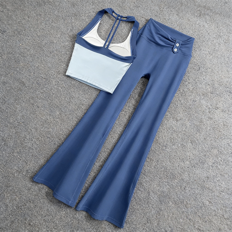 Yoga Set for Women 2026 New Summer Quick-Dry Sports Fitness Clothing Vest Flared Pants Pilates Training Thin Style