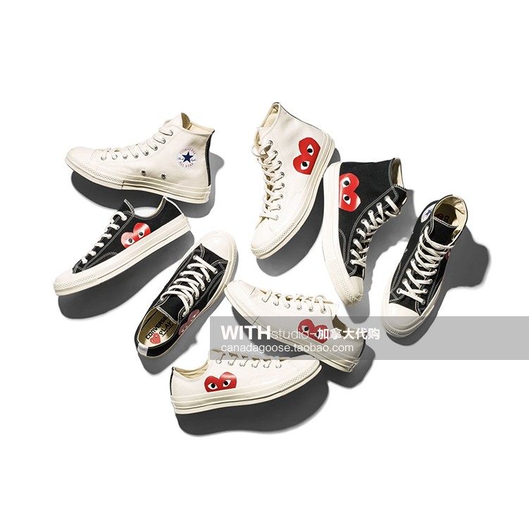 Converse Converse X CDG Play joint Sichuan Jiu Pau Ling 1970s Sail Cloth Shoes 150204C