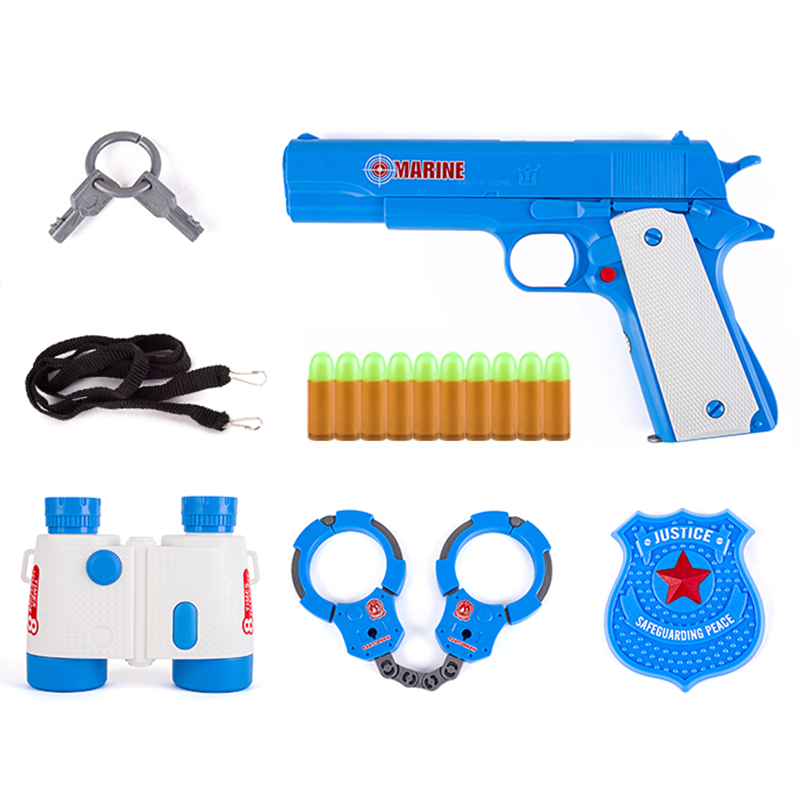 Bắn súng đạn đạn mềm hoài cổ dưới kính viễn vọng cung cấp đặc biệt cảnh sát đỏ quân đội tám khẩu súng lục đồ chơi trẻ em súng bắn tỉa trẻ em