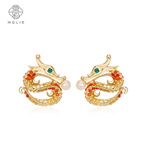 molie Molly Tamron 2021 earrings new fashion original temperament fashion niche high sense Chinese style earrings