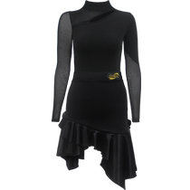 CONNY Latin dance suit for women dance practice suit childrens performance examination suit long-sleeved split