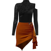 CONNY new Latin dance clothing womens jumpsuit dance practice skirt childrens art exam competition performance clothing long sleeves