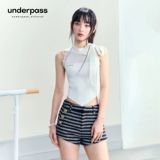 underpass Оригинальный дизайнерский трикотажный ремень с бантиком, атмосферный жилет без рукавов, облегающий крой