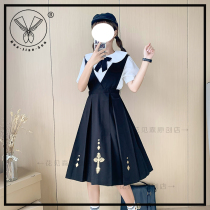 (Little nun)Hanamimori original milk skirt vest dress summer jk uniform skirt genuine suit full set
