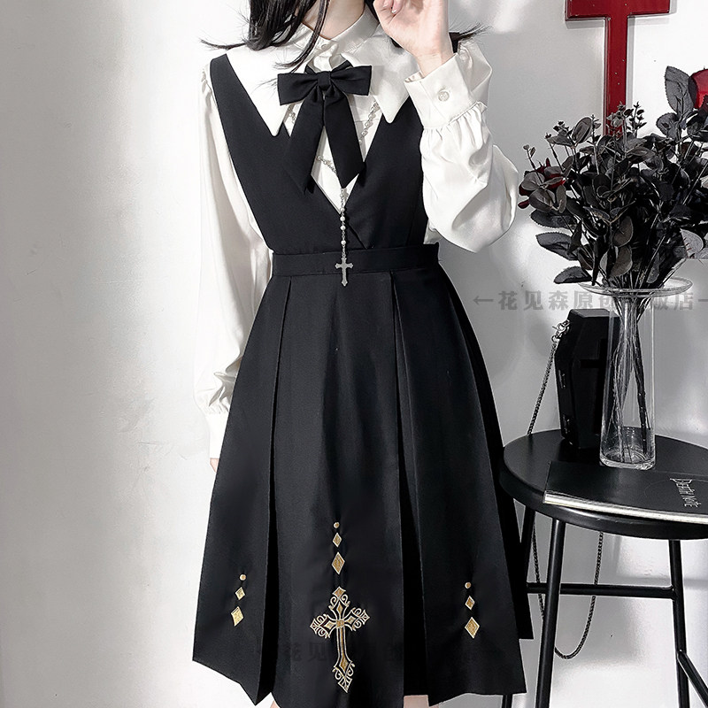 (Little Sister) Japanese Jk Nurse's Milk Dress Original Genuine version Spring Summer Shirt Baby Bag Foreign Dress Softgirl Suit