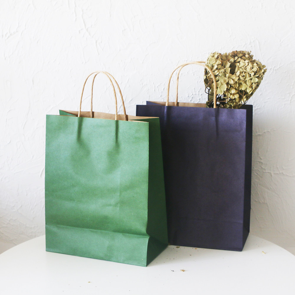 5 into thick retro kraft paper plain gift packaging bag hand-held birthday gift return gift storage bag