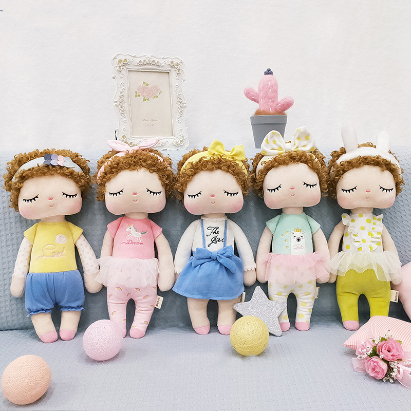 Mirabbit Angela Princess Accompanied By Sleeping Rabbit Plush Doll Doll Cute Girl Sleeping With Pillow To Appease Cloth Dolls