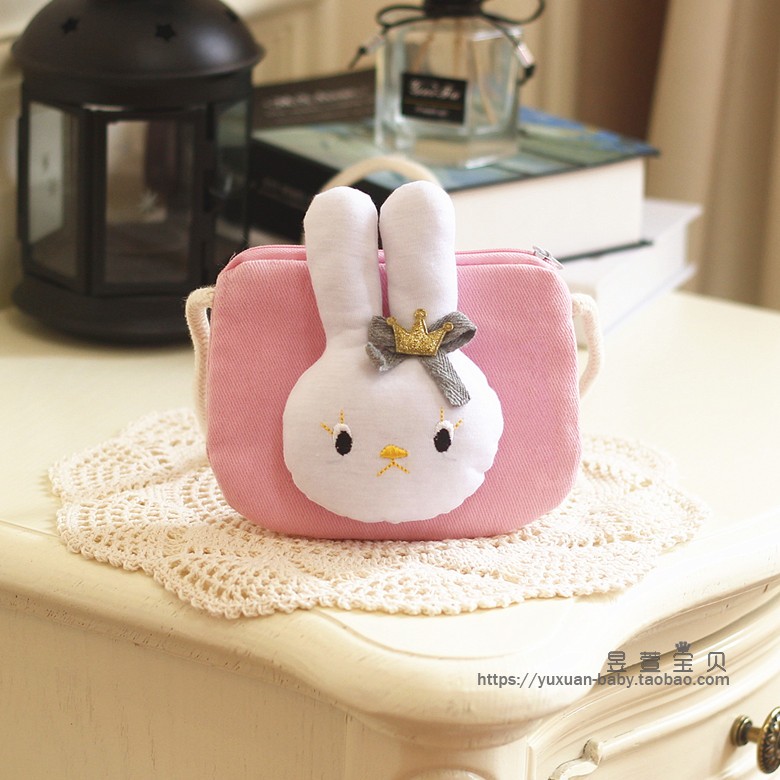 Mới dễ thương siêu dễ thương mini phim hoạt hình thỏ con Túi Messenger bé ví lõm hình túi trang trí - Túi bé / Ba lô / Hành lý balo đi học nữ cấp 1