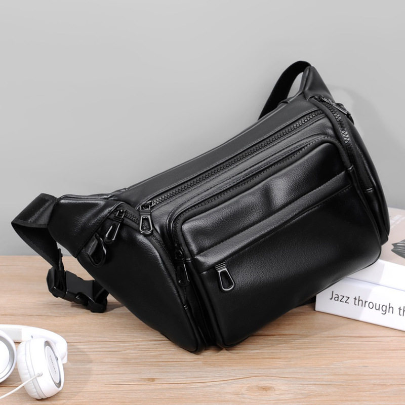 Male Bag Chest Bag Men's Chest Front Slanted Satchel Single Shoulder Bag Casual Light Small Bag Mobile Phone Bag Oxford Buchbag Summer
