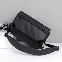 Versatile mens single shoulder bag slanted satchel large capacity casual bag with light waterproof small backpack function Postbag