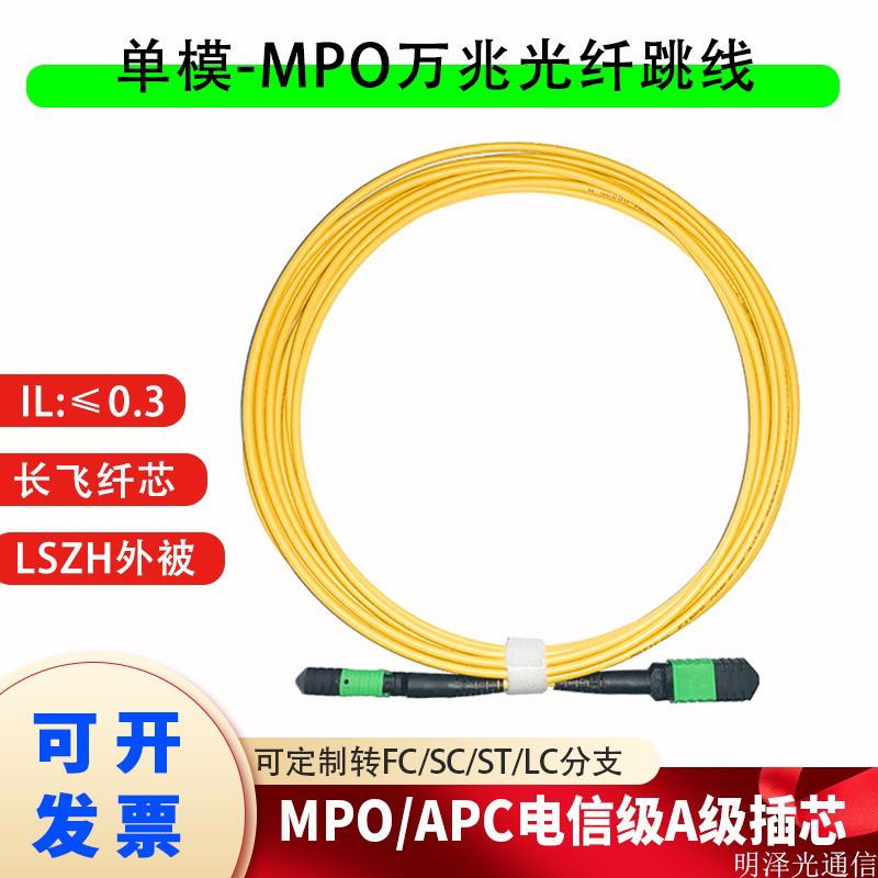 Single-Mode Pigtail Mpo/Apc to Lc/Upc 1310Nm1550 Os2 10g 100Gqsfp28 Fiber Optic Jumper Single-Mode Pigtail Mpo/Apc to Lc/Upc 1310Nm1550 Os2 10g 100Gqsfp28 Fiber Optic Jumper