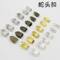 DIY ornament Snake Head Clip Leather Rope Clip Retro Accessories DIY Material Green Bronze Color 3 4 5mm Leather Rope