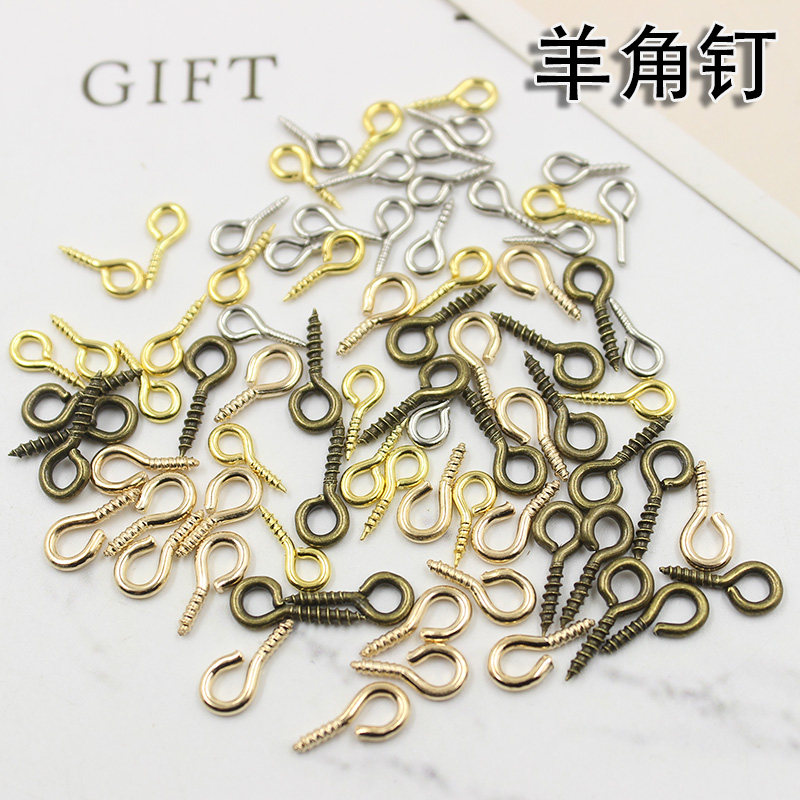 Sheep Angle Nail Screw Button Screw Ring Goat Eyeloma Button Screw Ring Confluence Sheep's Eye Ring Goat Horn Ring