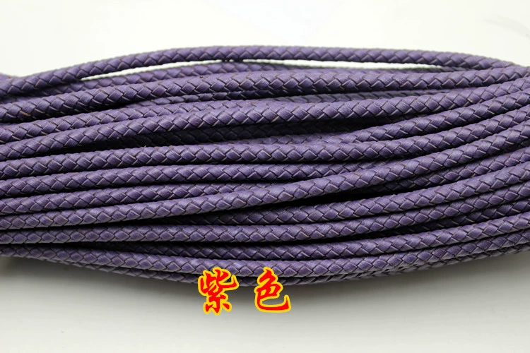 DIY dây da nhập khẩu Zhou Jiapi dệt dây da da Vòng đeo tay da 6 mm mm Dây da DIY - Vòng đeo tay Clasp vòng tay phong thủy