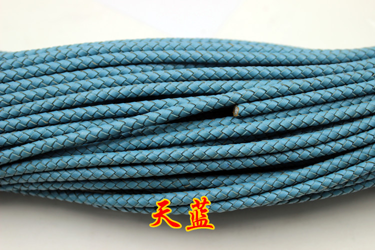 DIY dây da nhập khẩu Zhou Jiapi dệt dây da da Vòng đeo tay da 6 mm mm Dây da DIY - Vòng đeo tay Clasp vòng thạch anh tóc vàng