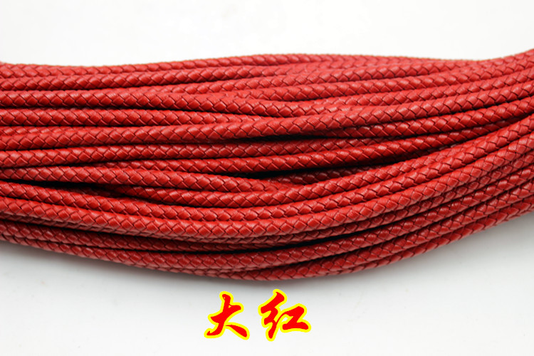 DIY dây da nhập khẩu Zhou Jiapi dệt dây da da Vòng đeo tay da 6 mm mm Dây da DIY - Vòng đeo tay Clasp vòng thạch anh tóc vàng