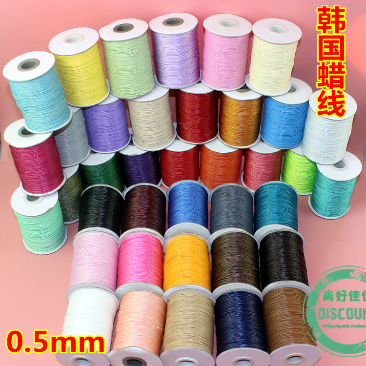 DIY ornament accessories wear Buddha beads Handmade materials Environmental protection Imports Korea wax thread 0 5MM wax rope manufacturer