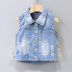 Áo vest nữ trẻ em xuân hè 2019 mới 1 3 tuổi nữ vest bé gái vest nước ngoài mỏng phần thủy triều - Áo ghi lê áo gile denim bé gái Áo ghi lê