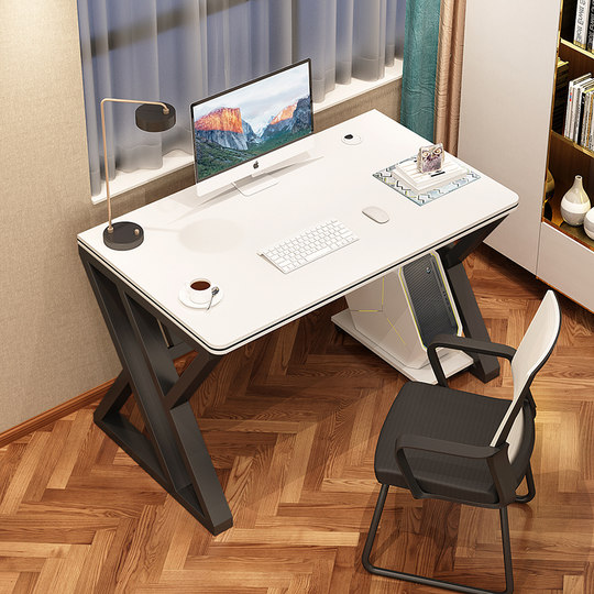 Rounded light luxury computer desktop table home simple modern desk student bedroom writing desk gaming study table