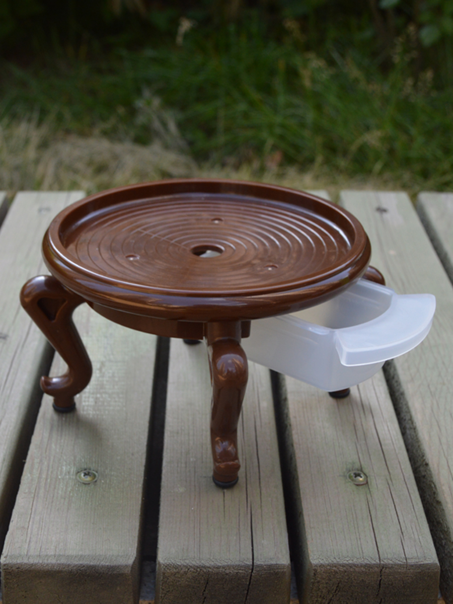 With water box Flower pot tray bottom plate Resin base water tray Plastic flower stand Ceramic flower pot pad round thickened