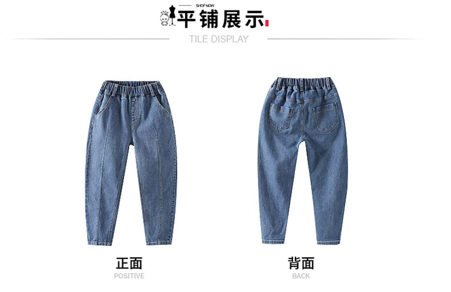 Quần jeans bé gái 2019 mới xuân hè thu đông trẻ em phiên bản Hàn Quốc của quần cà rốt Quần cũ bé gái quần Harlan 12 tuổi - Quần jean quần short jean trẻ em