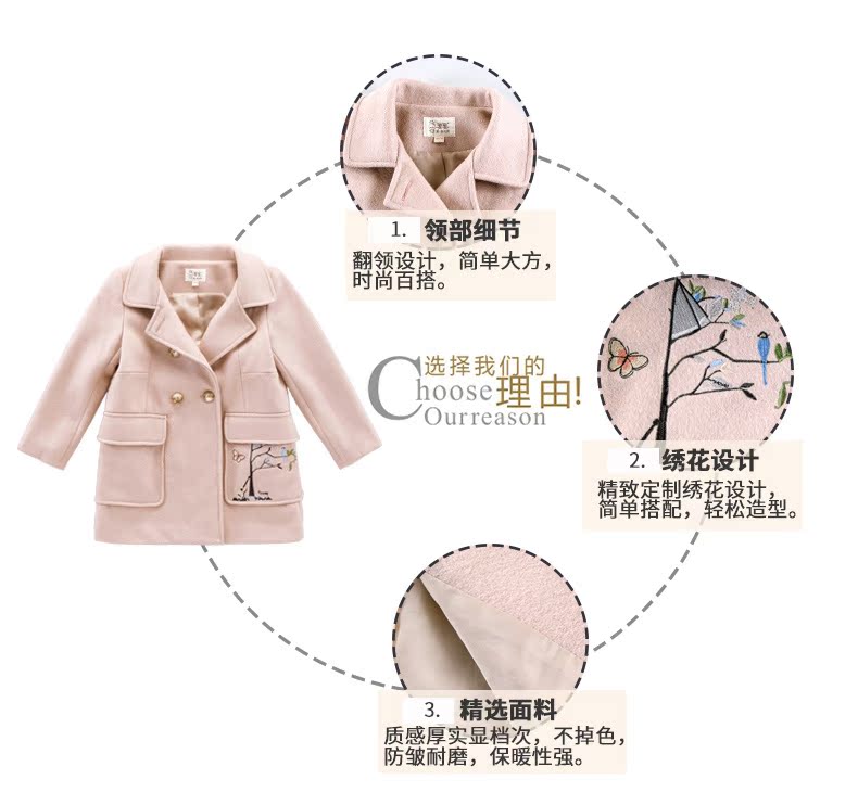 Manteau pour fille en mélange - Ref 2161539 Image 10