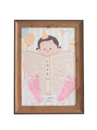 Чтение детских рук и ног арт -памятные картины полнолуние полнолуние, 100 -дневный подарок, книга о любви