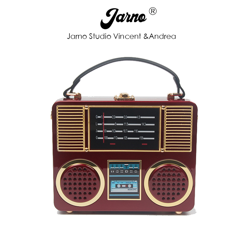 2026 Spring/Summer New Creative and Unique American Retro Recorder Tape Handheld Crossbody Bag for Women with a Niche Design
