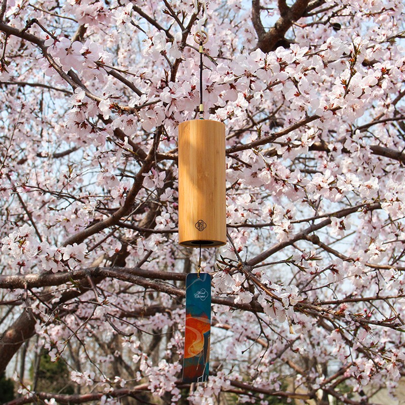 Bamboo Music and String Wind Suzuki-style yoga meditation with rattle on the bell bedroom balcony Balcony Hanging Ornament Swing