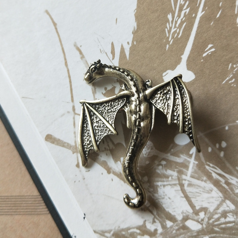 Harry Potter pterizard khủng long kẹp tóc đẹp trai kẹp tóc rồng đen bên clip có thể làm trâm cài pin tiara phụ kiện tóc cá tính - Phụ kiện tóc kẹp tóc dài