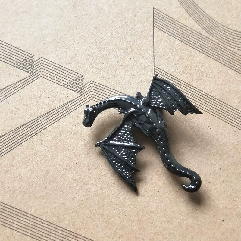 Harry Potter pterizard khủng long kẹp tóc đẹp trai kẹp tóc rồng đen bên clip có thể làm trâm cài pin tiara phụ kiện tóc cá tính - Phụ kiện tóc kẹp tóc càng cua