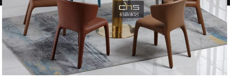 Chusen bàn Gubi Bàn Gubi / thiết kế đơn giản bằng thép không gỉ bàn tròn bằng đá cẩm thạch - Bàn bàn học chống gù chống cận