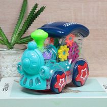 Childrens electric universal train small car boy puzzle toy remote control baby charging version multifunction female one year old