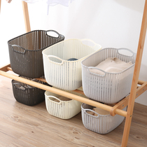 Imitated rattan desktop storage basket plastic basket storage basket storage basket sundries snacks storage basket bath basket