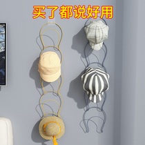 Hanging hat storage rack Finishing storage artifact Hanging rack hook behind the door household hat rack Wall-mounted shelf bracket bracket