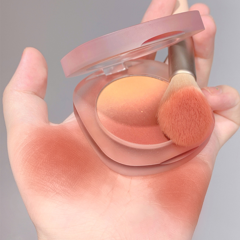 2022 new gradient blush two-color nude makeup pearly fine flash sunburn female natural parity niche explosion